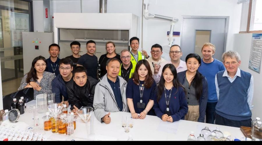 Craig Wallace working with the local whisky makers at Yuntuo.